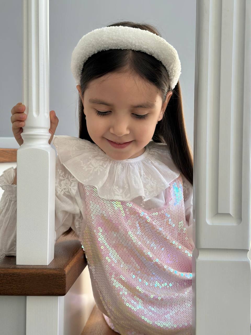 Ободок букле, размер универсальный, цвет белый Ободок букле, размер универсальный, цвет белый