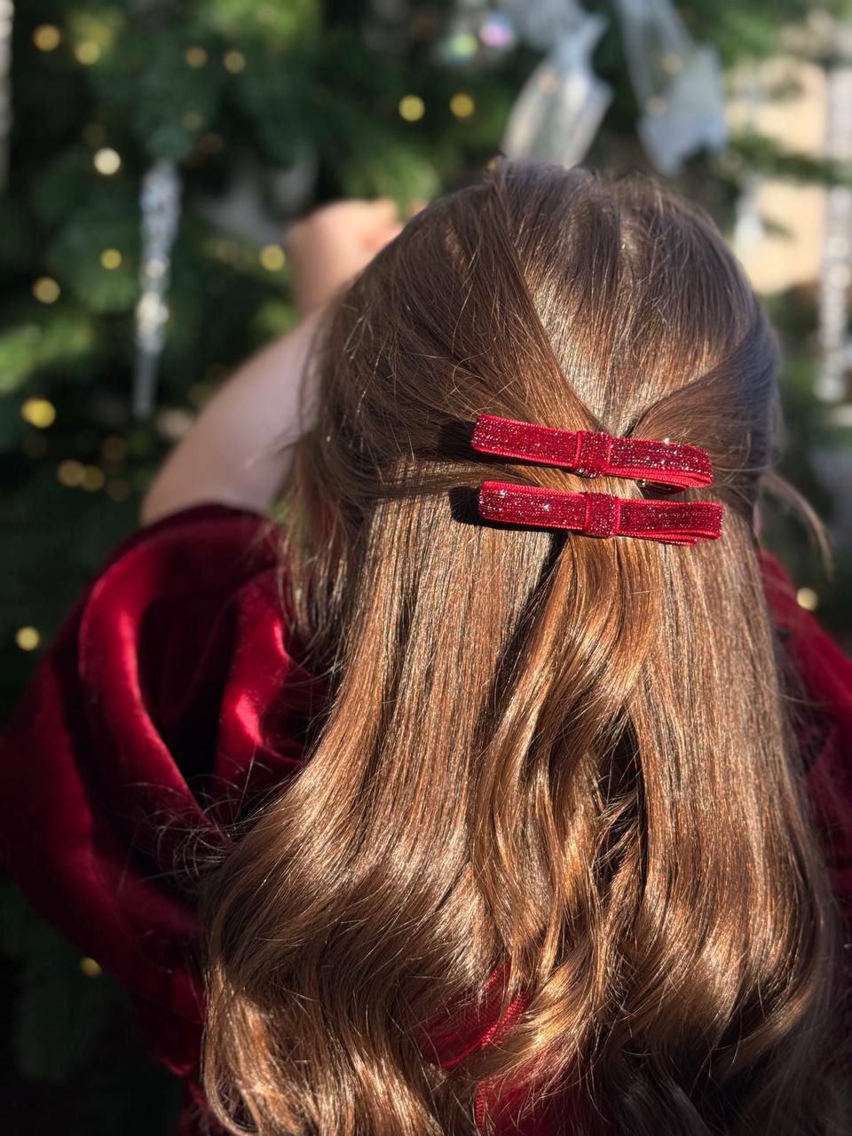 Набор зажимов из сверкающего бархата Набор зажимов из сверкающего бархата