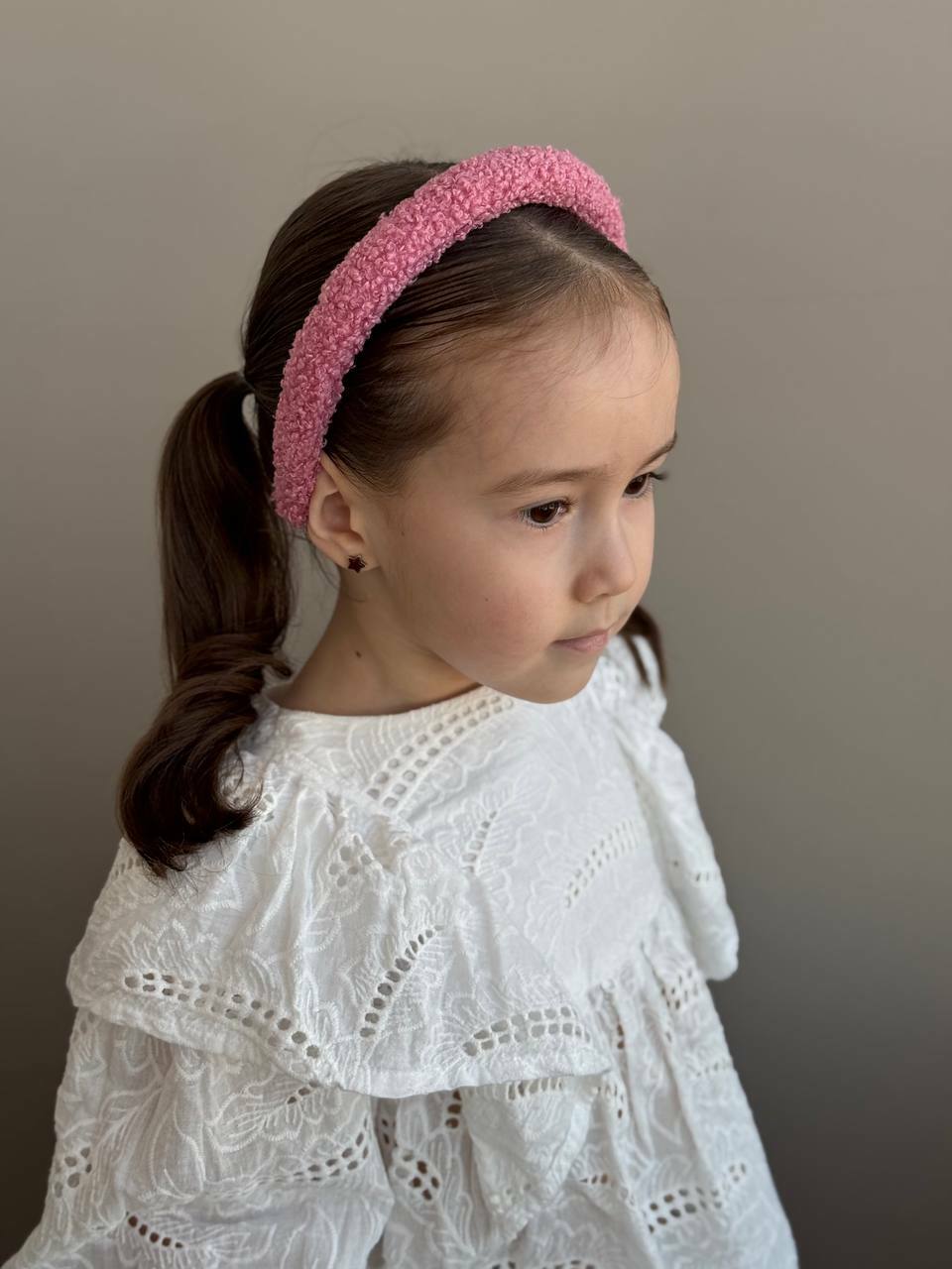 Ободок букле, размер универсальный, цвет розовый Ободок букле, размер универсальный, цвет розовый