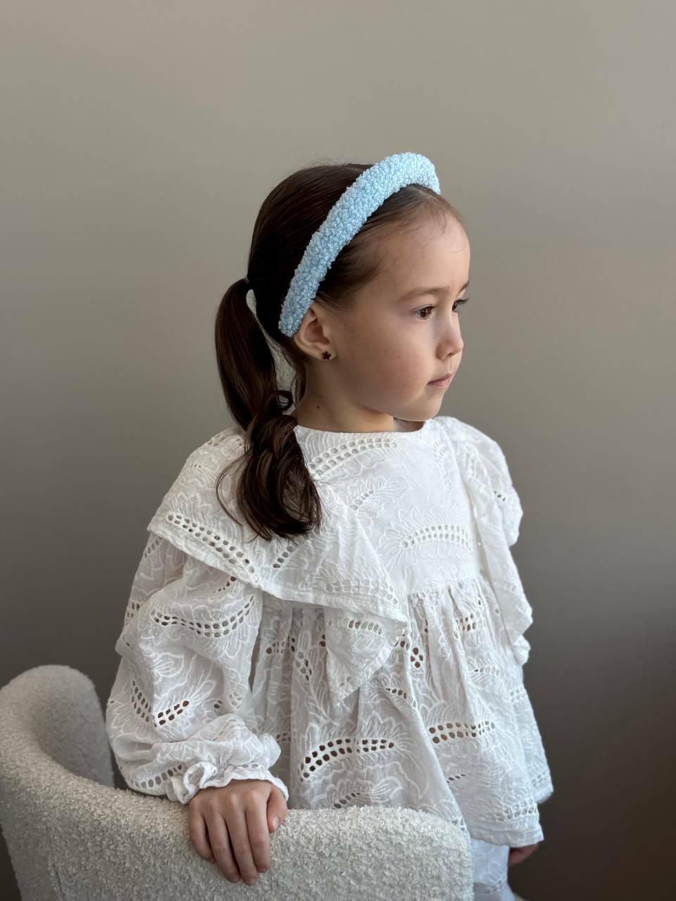 Ободок букле, размер универсальный, цвет голубой Ободок букле, размер универсальный, цвет голубой