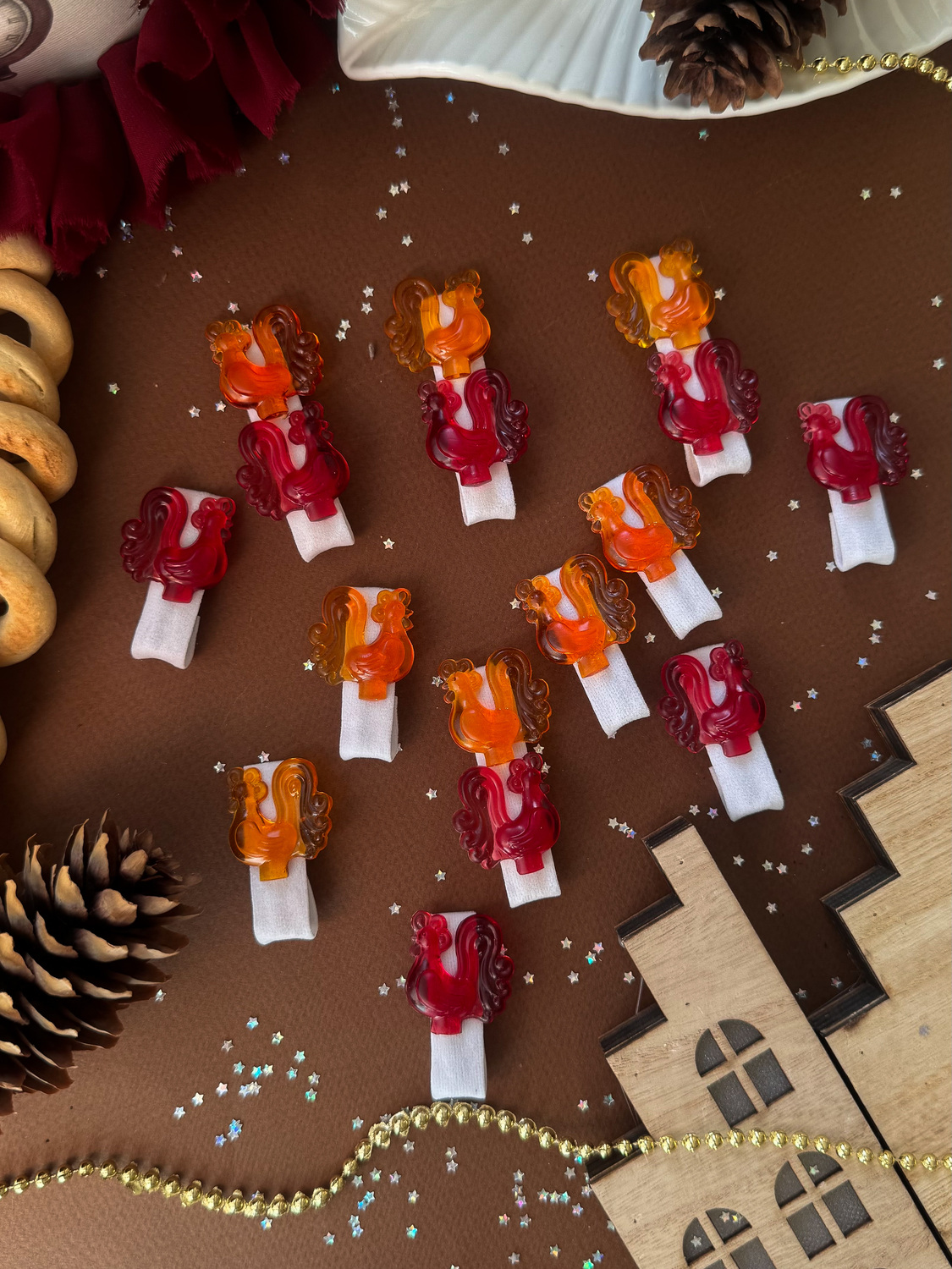 Зажим-заколка "Петушок" Зажим-заколка "Петушок"